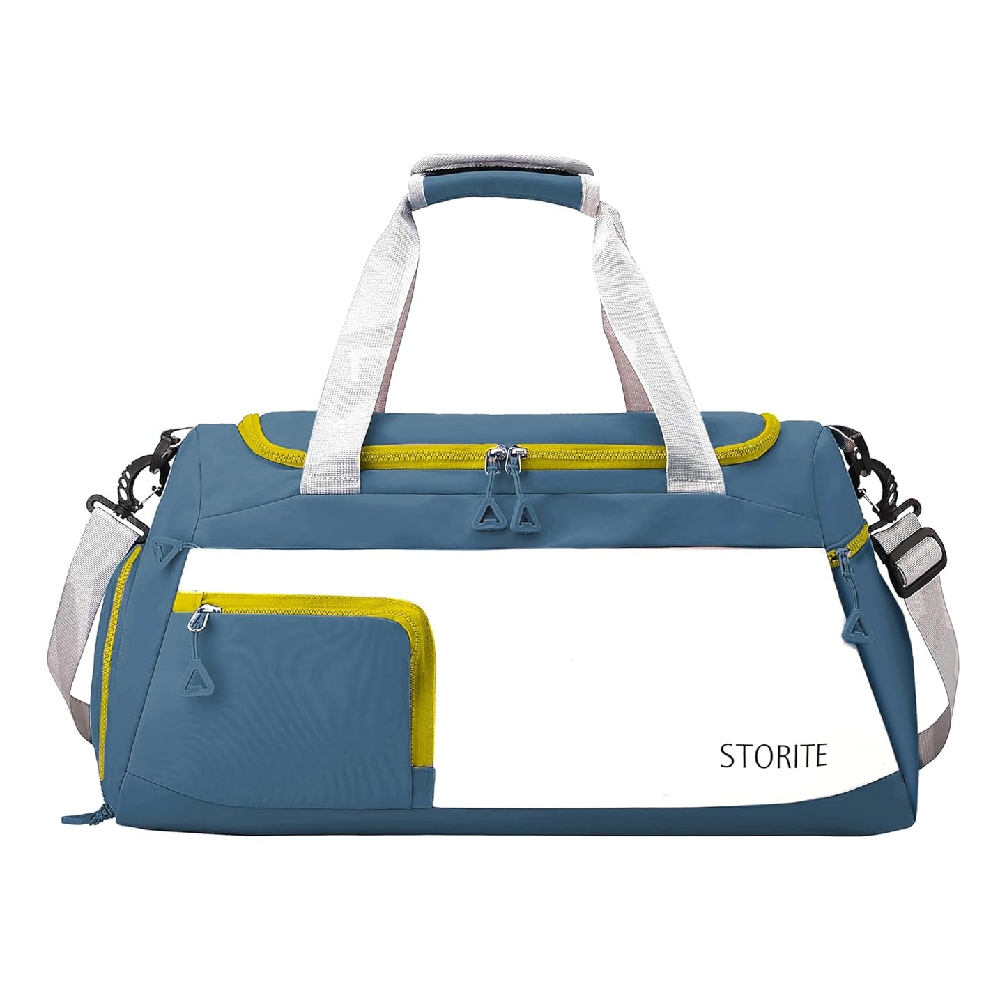 Storite 50 CM Nylon Travel Duffle Bag for Men & Women with Shoe Compartment & Wet Pocket - Blue