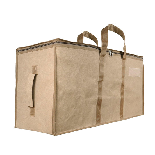 Storite Multi-Purpose Heavy Duty 90L Canvas Underbed Storage Bag - Moisture Proof, Jumbo Size for Toys, Blankets, Paper, and Clothes - Cream