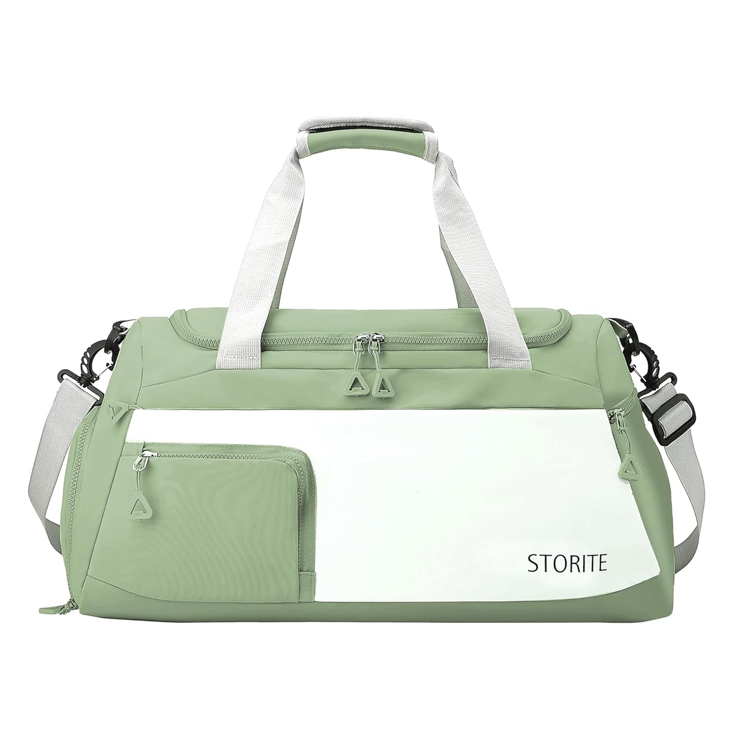 Storite 50 CM Nylon Travel Duffle Bag for Men & Women with Wet Pocket & Shoe Compartment - Green