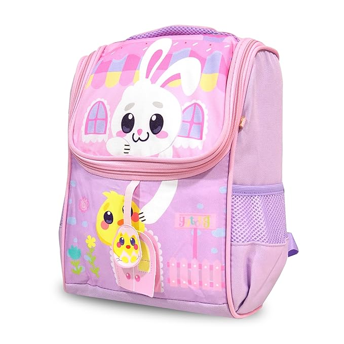 Storite Pink Rabbit Backpack for Girls - Durable & Stylish Kids' School Bag