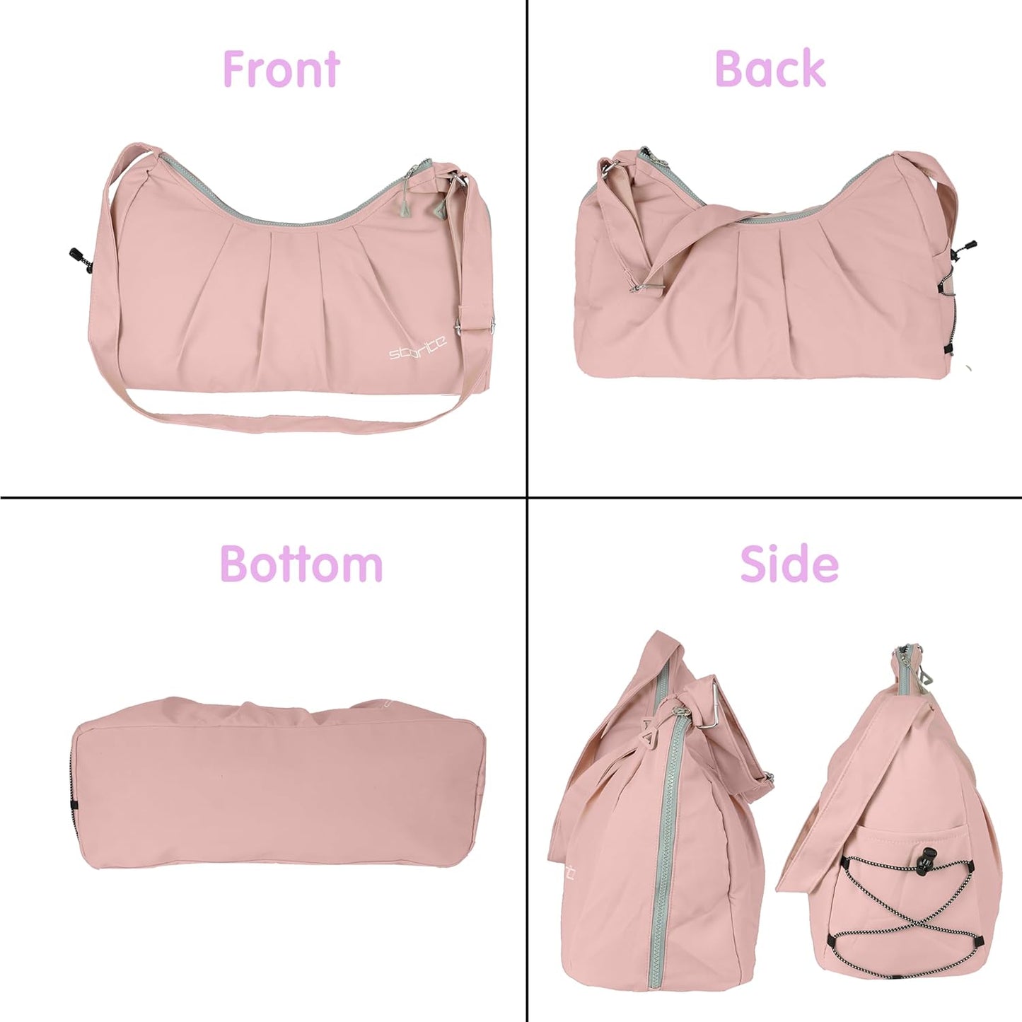Storite Nylon 51 Cm Imported Multi Purpose Travel Duffle Bag for Women with Dry and Wet Pocket, Lightweight Waterproof Backpack Carry Luggage Bag with Shoe Compartment (Pink, 51 x 17 x 32 cm)