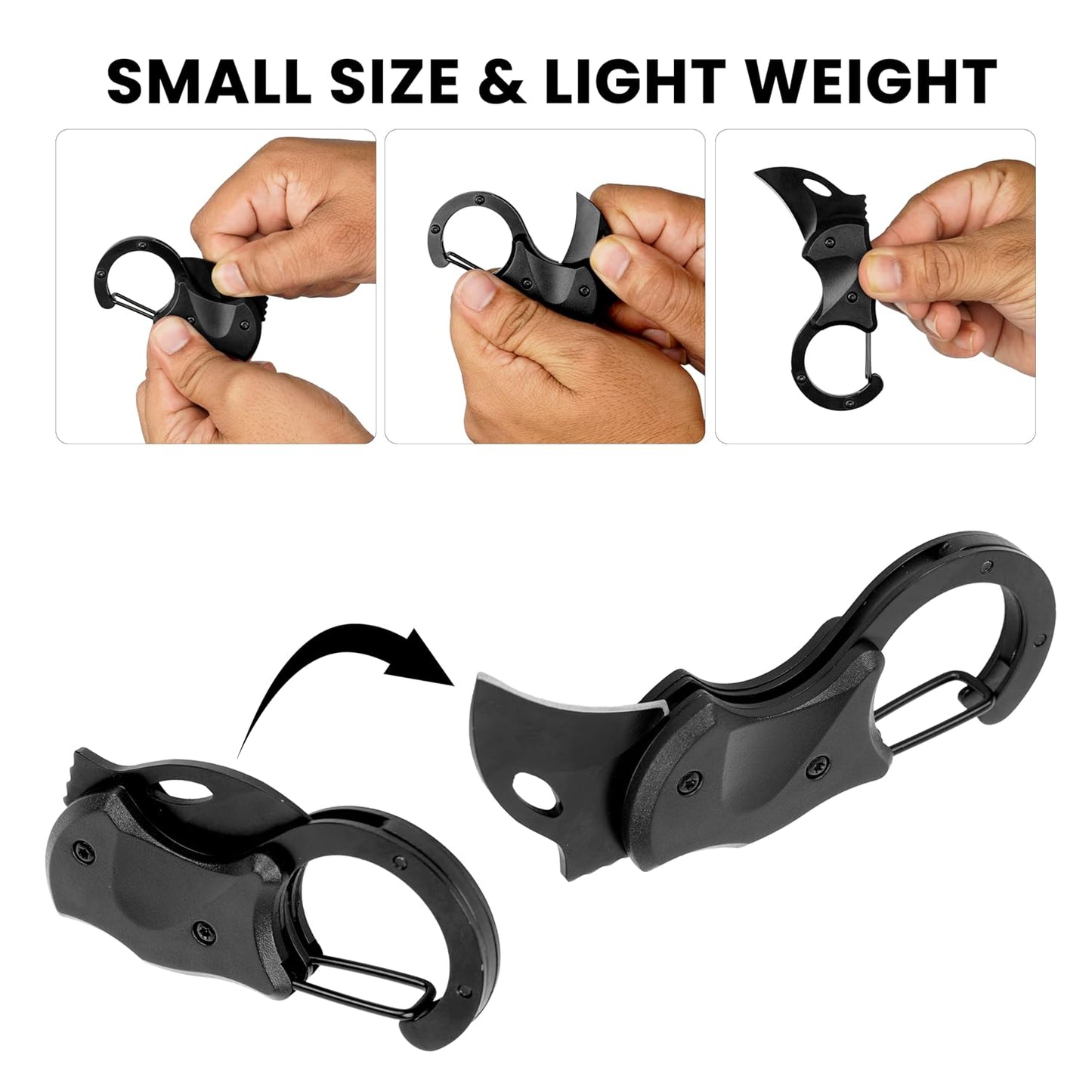 Storite Multipurpose EDC Keychain with Quick-Release Carabiner | Rigging Accessories Tool | Key Ring Hook for Men & Women