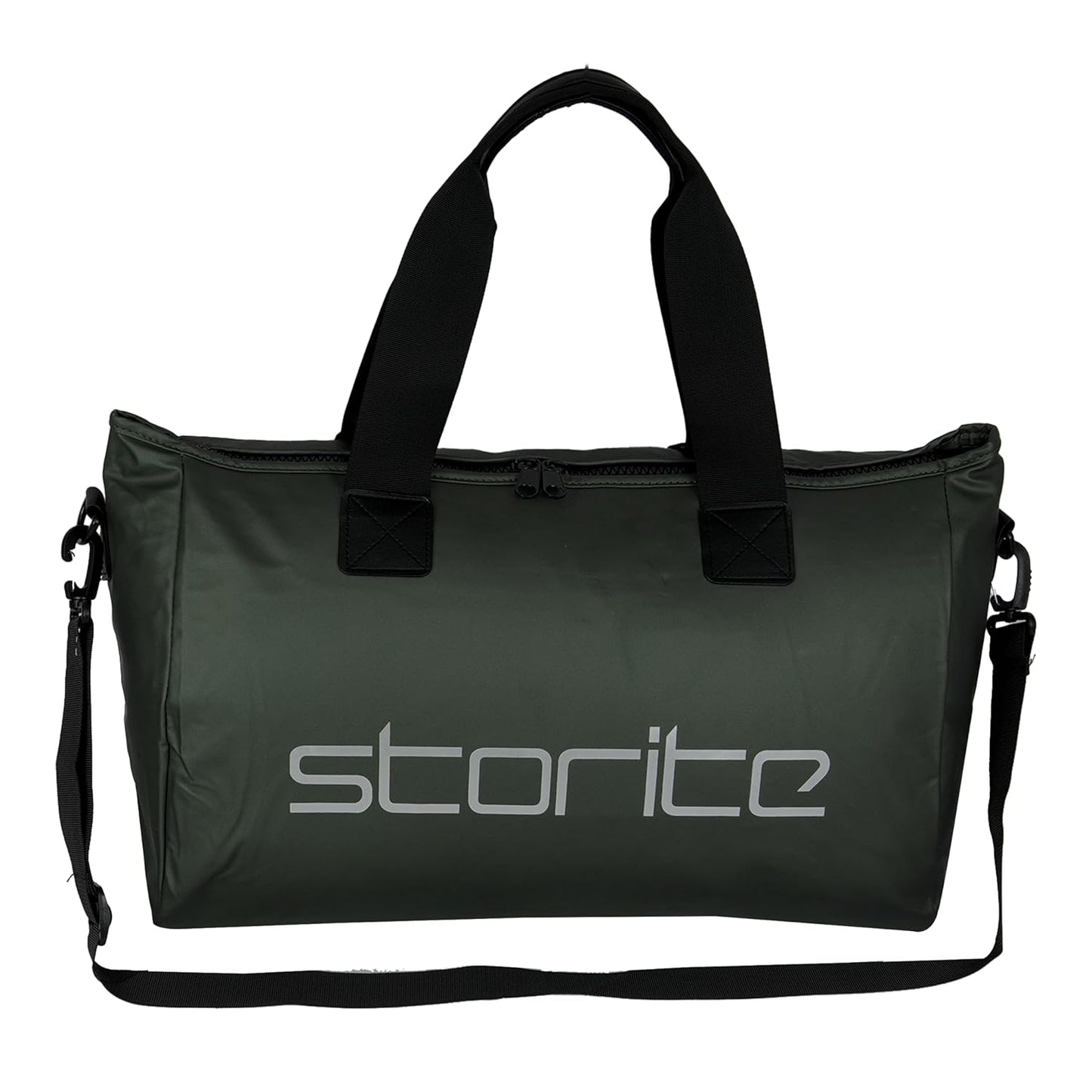 Storite Nylon Luggage Travel Duffle Bag for Women, Shoulder Bag for Women with Wet Pocket Weekender Overnight Luggage Bag, Trendy and Stylish. - (Green)