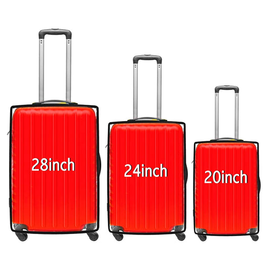 Storite Combo Pack of 3 Zippered Clear PVC Suitcase Covers Protectors,Waterproof Dustproof Suitcase Covers Case for Wheeled Luggage Trolley Protective Covers (28 inch, 24 inch, 20inch)