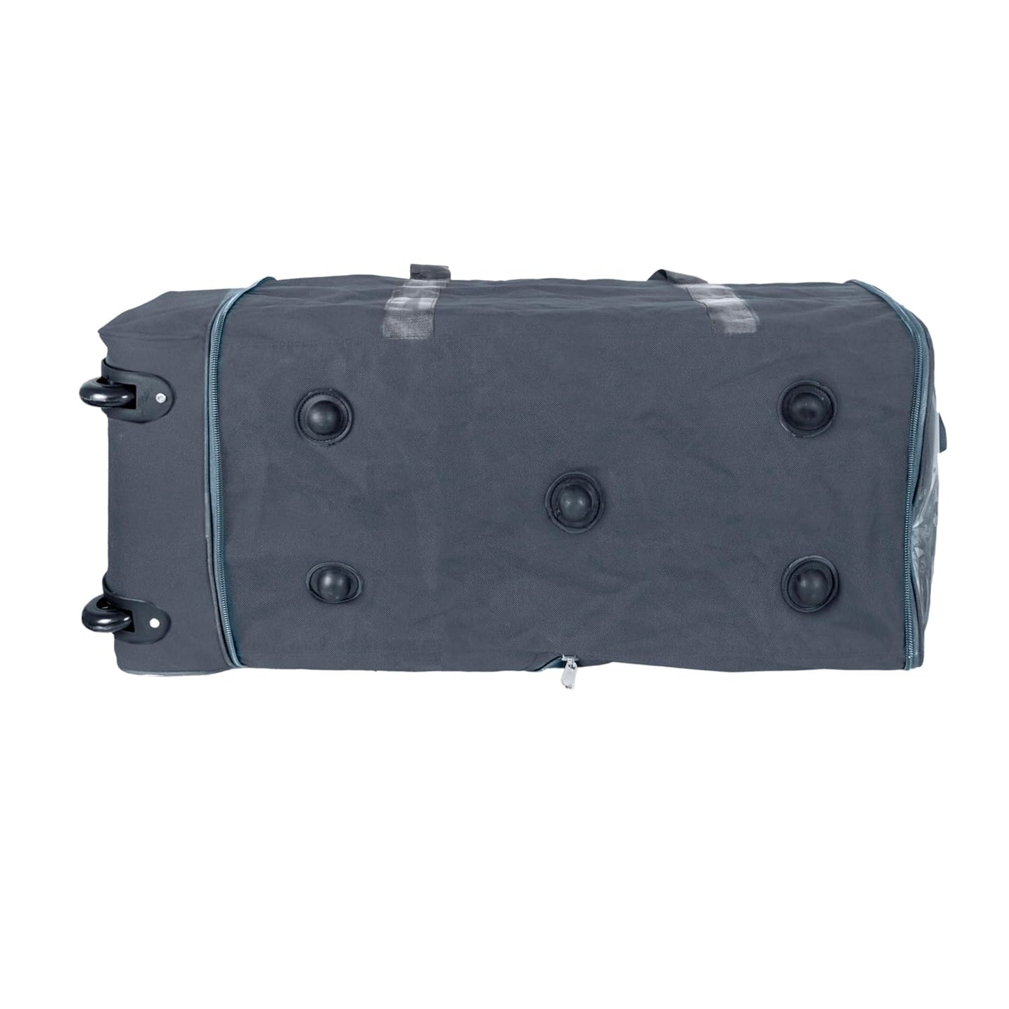 Storite Nylon 83 Cm Extra Large Strong Travel Duffle Bag, Luggage Bag Covertible Backpack Trolley Duffel Storage Bag with 2 Wheels & Pull Handle - (Grey, 83x36cm)