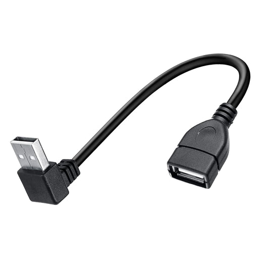 Storite 15CM USB 2.0 Extension Cable USB Male to Female Converter Adapter Extender Cord Up Angle - Black