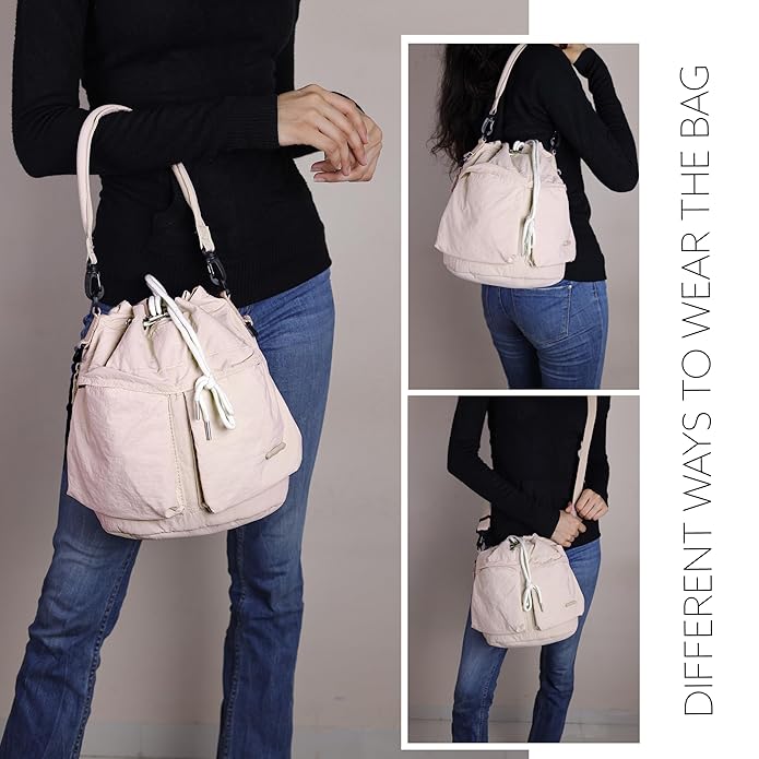 Storite Small Grey Sling Bag with Adjustable Strap for Men & Women