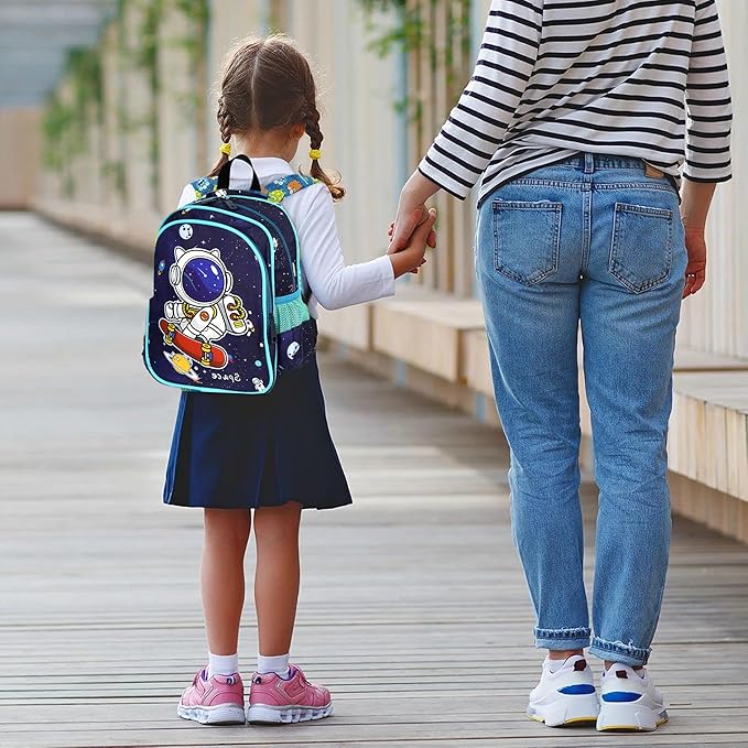 Storite Small Trendy Water-Resistant Backpack for Kids - Blue