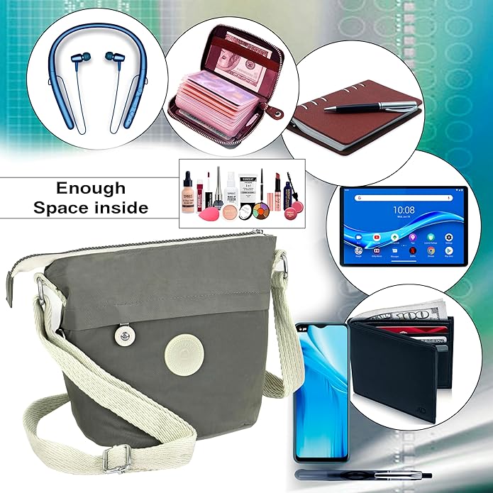 Storite Women's Lightweight Sling Crossbody Bag - Olive Green