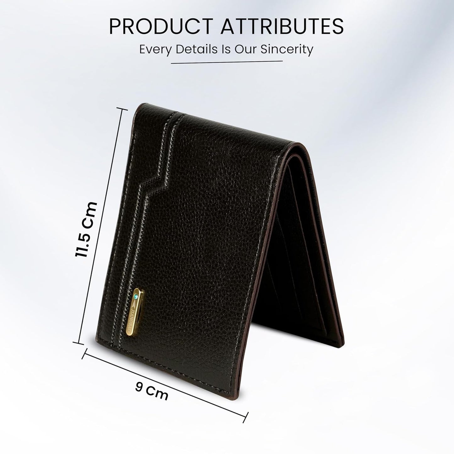 Storite Leather Wallet for Men - Lightweight Wallet with SIM Card Slot & ID Window for Office Travel & Daily Use (Coffee Brown - 11.5 x 9 Cm)