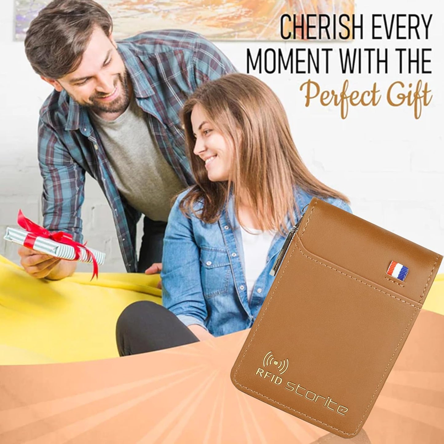 Storite Imported RFID PU Leather 9 Slot Vertical Credit Debit Card Holder Money Wallet Zipper Coin Purse for Men Women (Brown - 8 x 2 x 11.5 Cm)