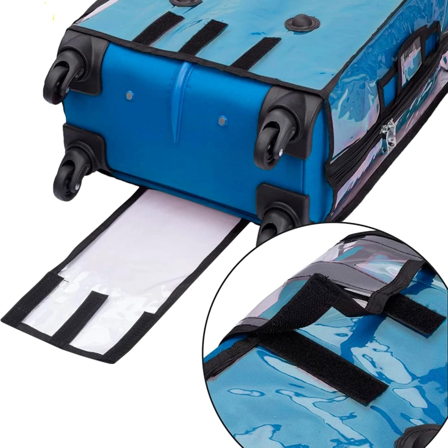 Storite Combo Pack of 3 Zippered Clear PVC Suitcase Covers Protectors,Waterproof Dustproof Suitcase Covers Case for Wheeled Luggage Trolley Protective Covers (28 inch, 24 inch, 20inch)