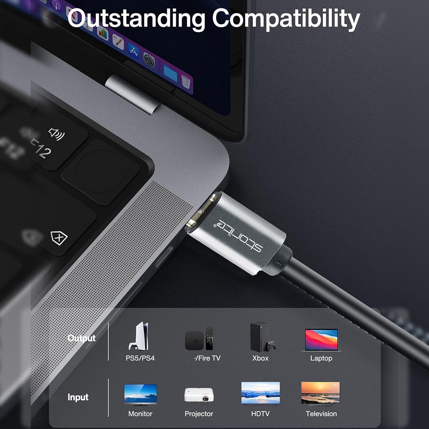 Storite 15 Meter 4K HDMI 2.0V Cable with Ethernet, 4K@60Hz Ultra HD Resolution, 3D Supported, 18Gbps High Speed Transmission, Compatible with Laptop, Desktop, TV, Gaming Console, Projector