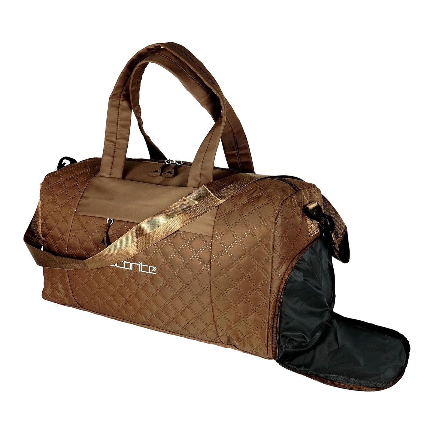 Storite 42 Cm Imported Multi Purpose Travel Duffle Bag for Women with Dry and Wet Pocket, Lightweight Waterproof Backpack Carry Luggage Bag with Shoe Compartment (Coffee,42 x 20 x 25 cm)