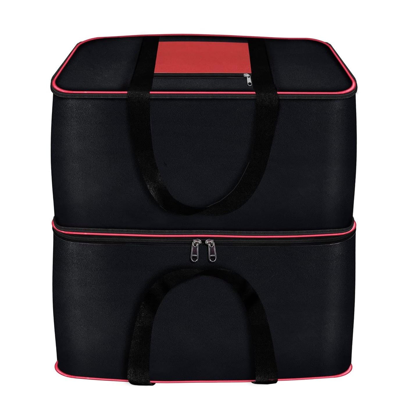 Storite Expandable Moisture Proof Nylon 142 L Heavy Duty Extra Large Size Underbed Storage Bag For Clothes/Blankets/Toys/Stationery Paper (57 x 49 x 51 cm) - Black,Rectangular