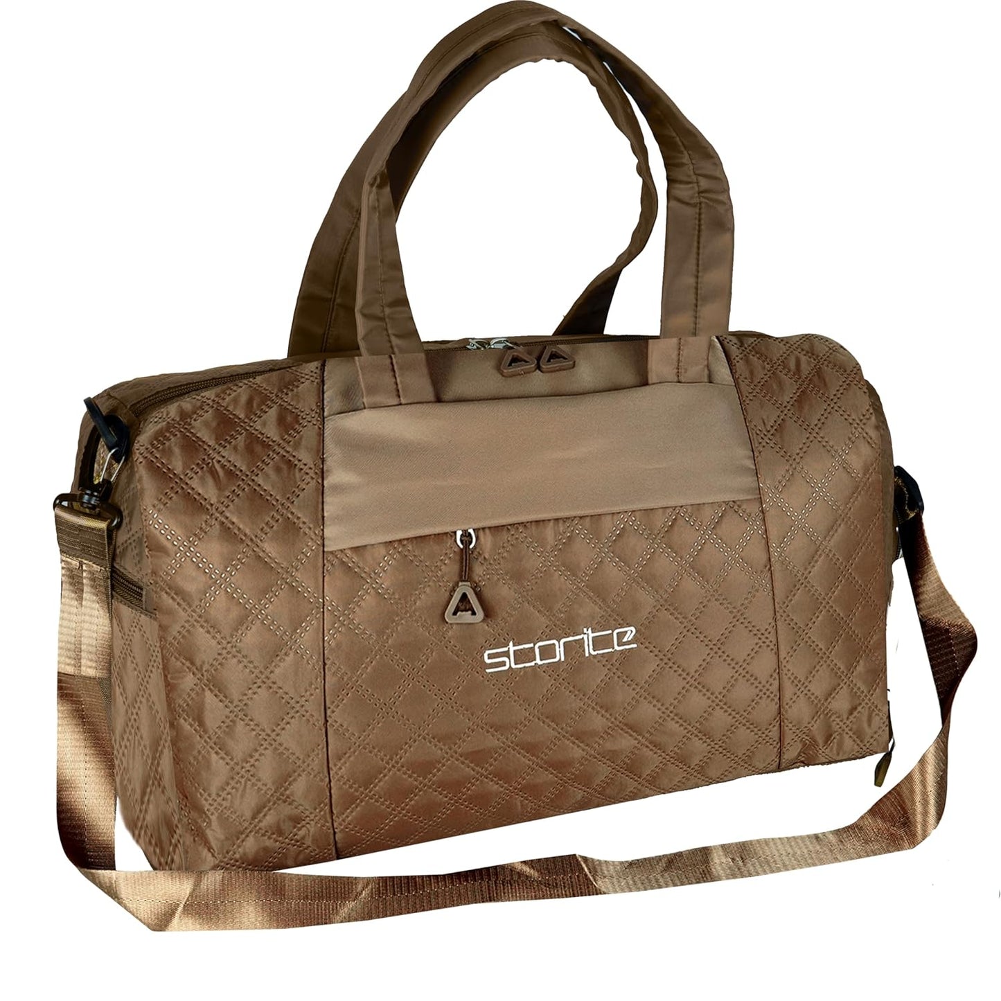Storite 42 Cm Imported Multi Purpose Travel Duffle Bag for Women with Dry and Wet Pocket, Lightweight Waterproof Backpack Carry Luggage Bag with Shoe Compartment (Coffee,42 x 20 x 25 cm)