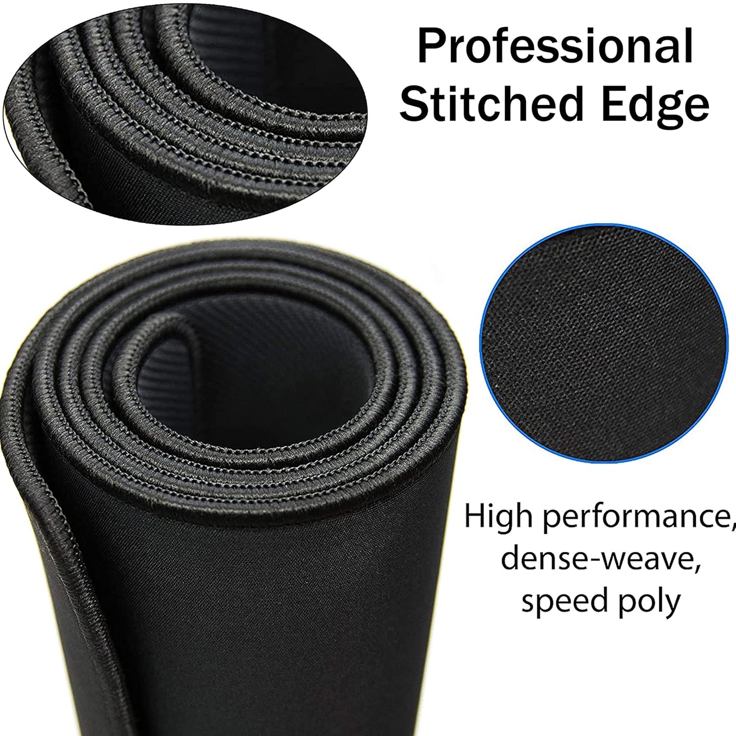 Storite Extra Large 1200x600x5mm Speed Type Extended Gaming Mouse Pad with Stitched Embroidery Edges,Non-Slip Rubber Base Mousepad Desk Mat Keyboard Pad for Laptop/Computer Office PC & Home - Black