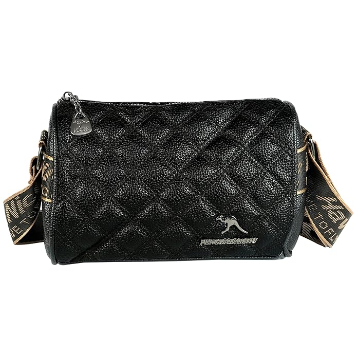 Storite Small PU Leather Women Tote Bag, Stone Pattern fashionable & Party Sling Bag, Shoulder Crossbody Bag with Adjustable Strap-Black