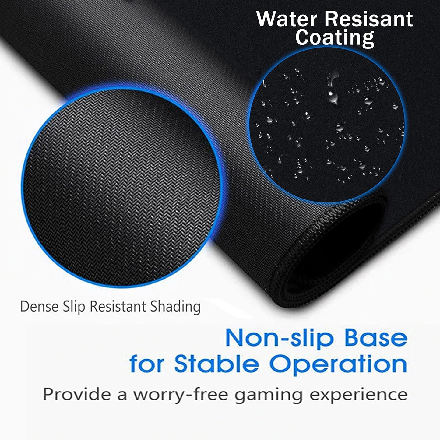 Storite Extra Large 1200x600x5mm Speed Type Extended Gaming Mouse Pad with Stitched Embroidery Edges,Non-Slip Rubber Base Mousepad Desk Mat Keyboard Pad for Laptop/Computer Office PC & Home - Black