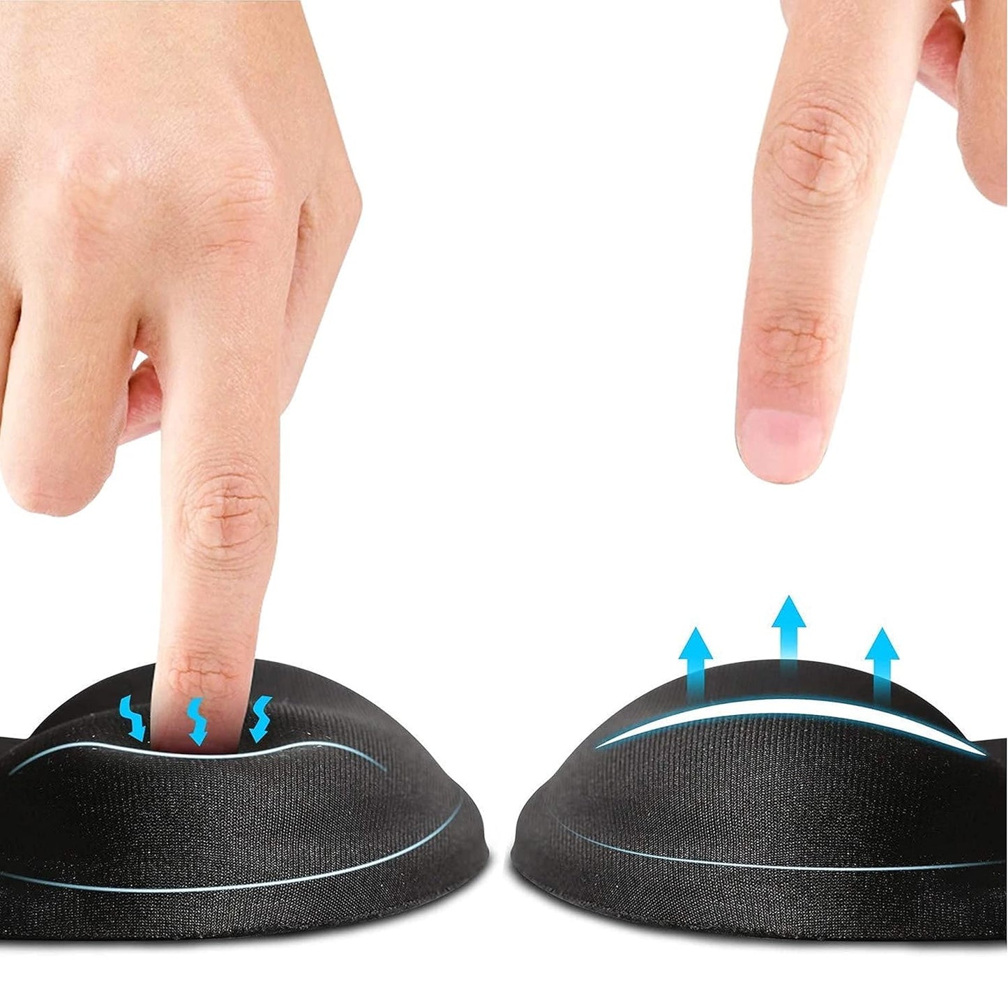 Storite 2in1 Mouse Pad with Wrist Support and Keyboard Wrist Rest Support with Non Slip Rubber Base Set for Computer Laptop Mac, Easy Typing & Pain Relief (Black)