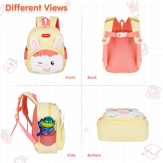 Storite Bunny Design Kids Backpack – Cute & Lightweight School Bag for Preschool & Kindergarten