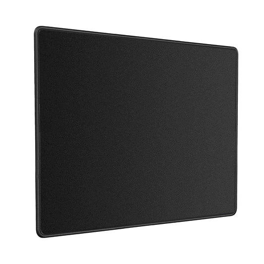 Storite 250mm x 210mm x 2mm Speed Type Mouse Pad with Antifray Stitched Embroidery Edges, Non-Slip Rubber Base Mousepad for Laptop PC - Black with Black Border