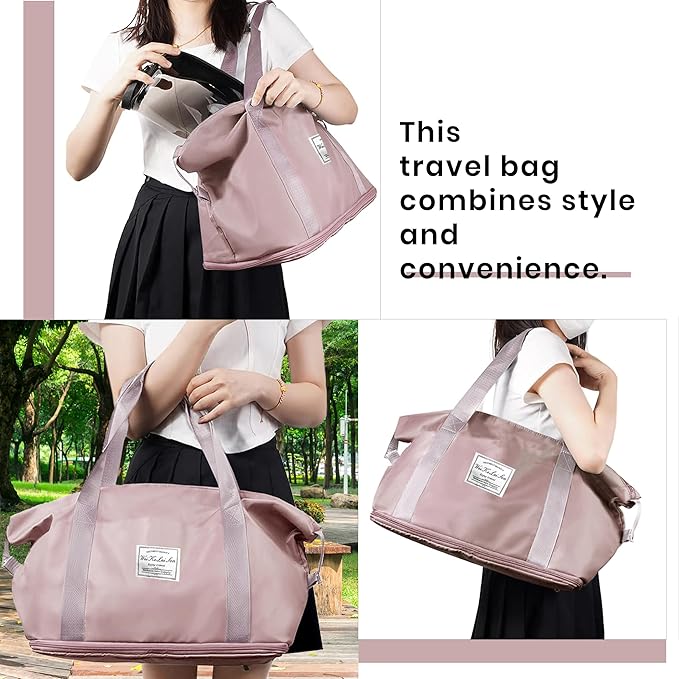 Storite Nylon 41 Cms Travel Duffle Bag - Pink