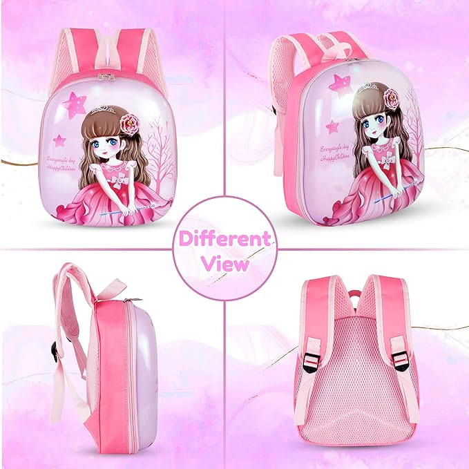 Storite Cute Cartoon Hard Shell School Bag, Sturdy and Water-Resistant, Ideal Backpack for Kids 2-4 year old, Great for Birthdays Gifts