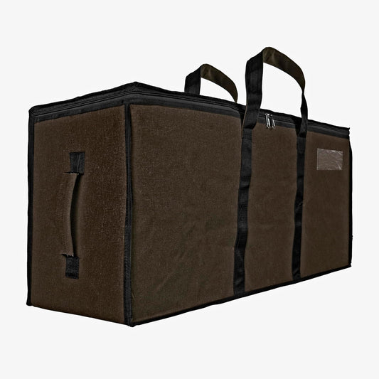 Storite Multi-Purpose Heavy Duty Moisture Proof 90 Litres Canvas Super-Size Jumbo Underbed Storage Bag/Toys/Blankets/Stationery Paper/Clothes/Moving Bags (87x38x26 cm), Brown