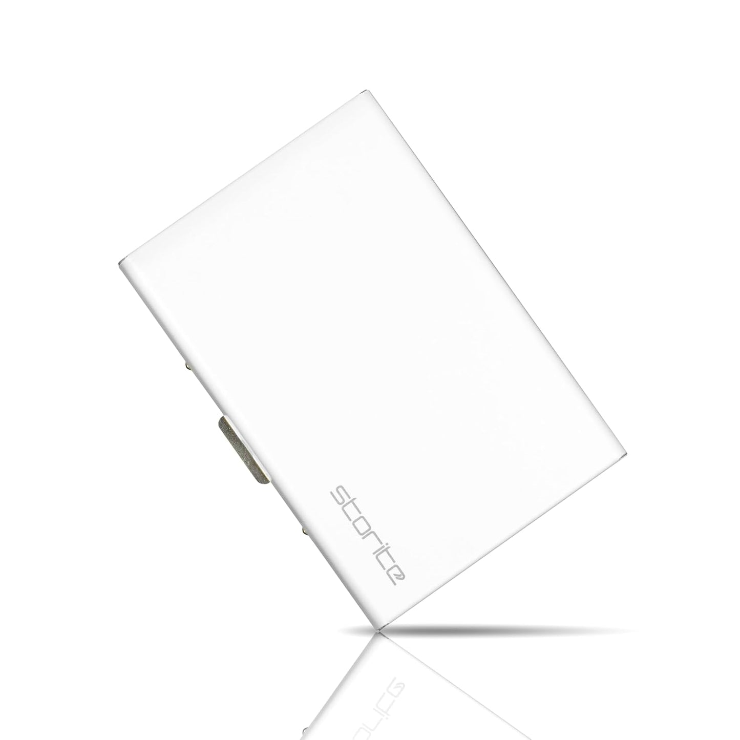 Storite RFID Protected 6-Slot Metal Credit Card Holder Wallet - White