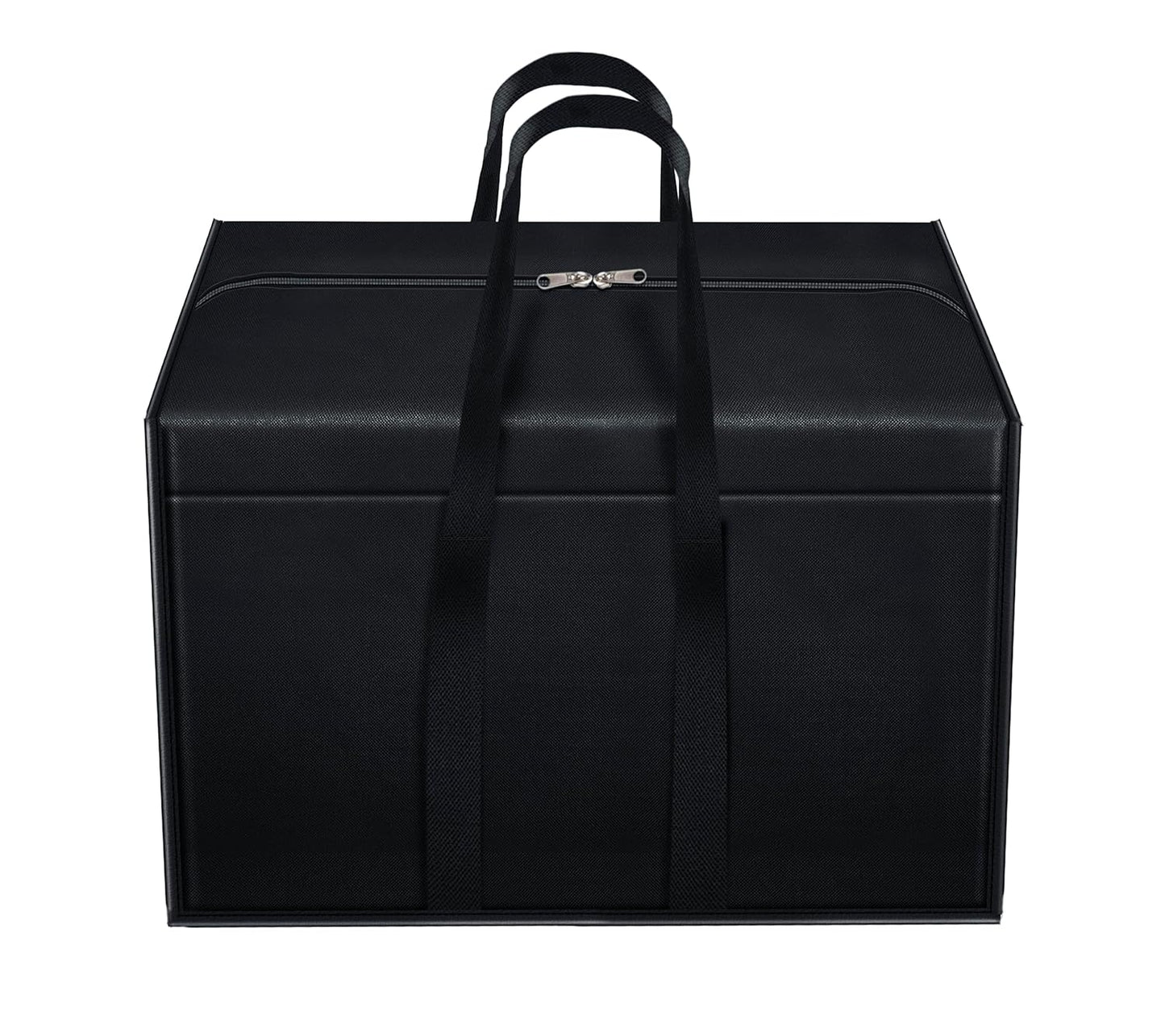 Storite 4 Pack 85L Moisture-Proof Nylon Underbed Storage Bags with Zipper & Handles - Ideal for Clothing, Toys, Stationery - Black