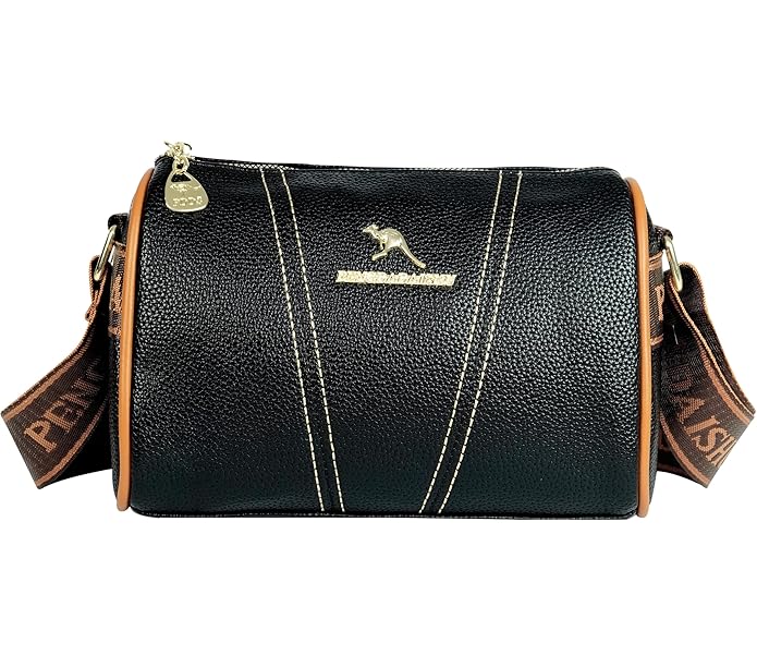 Storite Small Leathe Crossbody Tote Handbag for Women – Stylish, Spacious & Versatile with Adjustable Strap and Zip Closure, Perfect for Work & Travel - Black