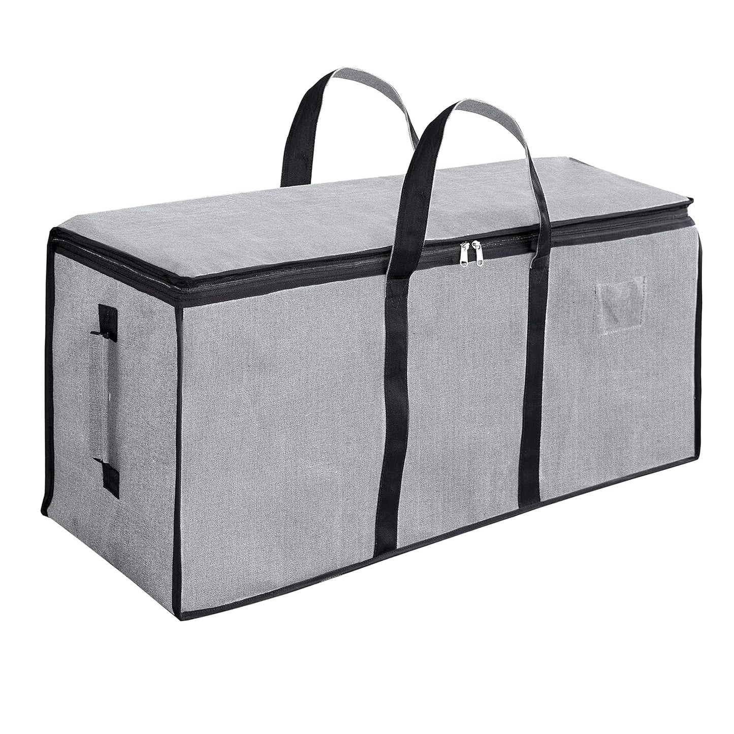 Storite Multi-Purpose Heavy Duty Moisture Proof 90 Litres Canvas Super-Size Jumbo Storage Bag/Toys/Blankets/Stationery/Clothes/Moving bags With Strong Reinforced Handles Rectangular(87x36x28cm), Grey