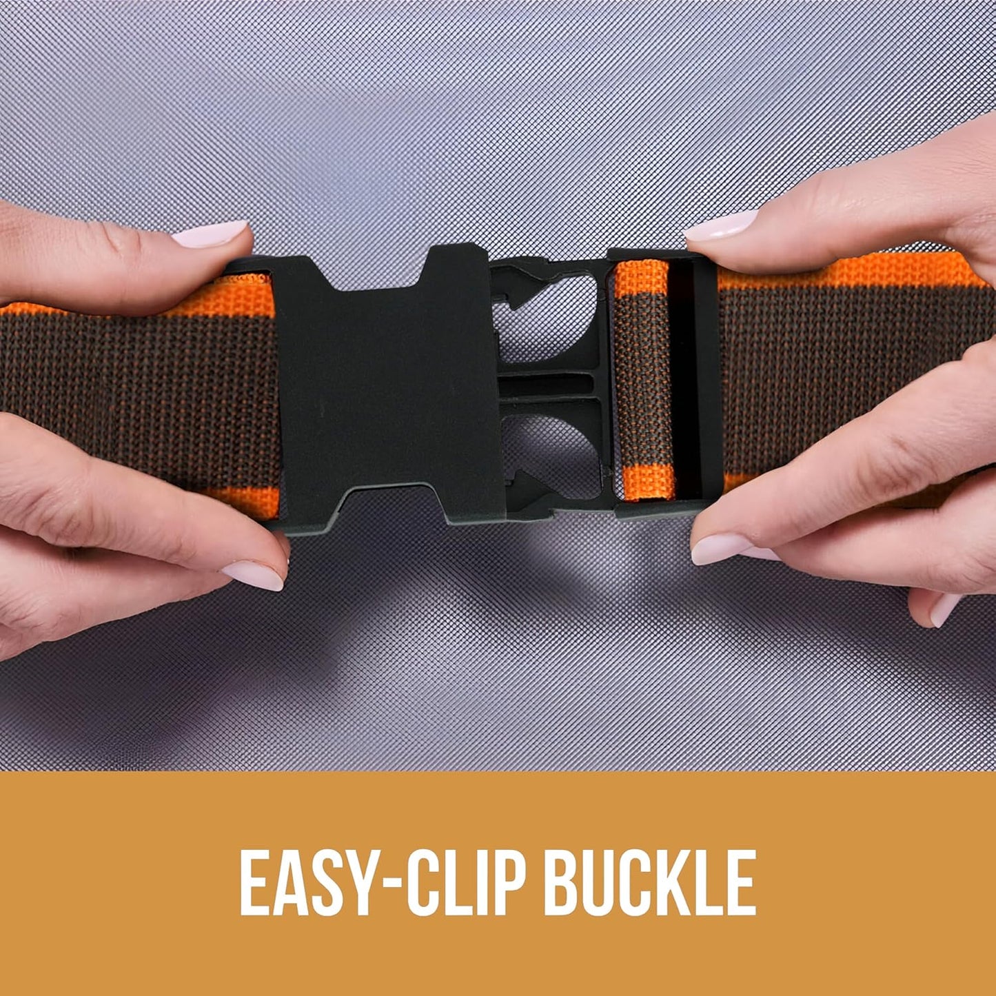 Storite Pack of 2 Luggage Strap | Luggage Belt for Suitcase & Trolley Bags | Travel Belt with Quick Release Adjustable Buckle for Suitcase | Orange Gray