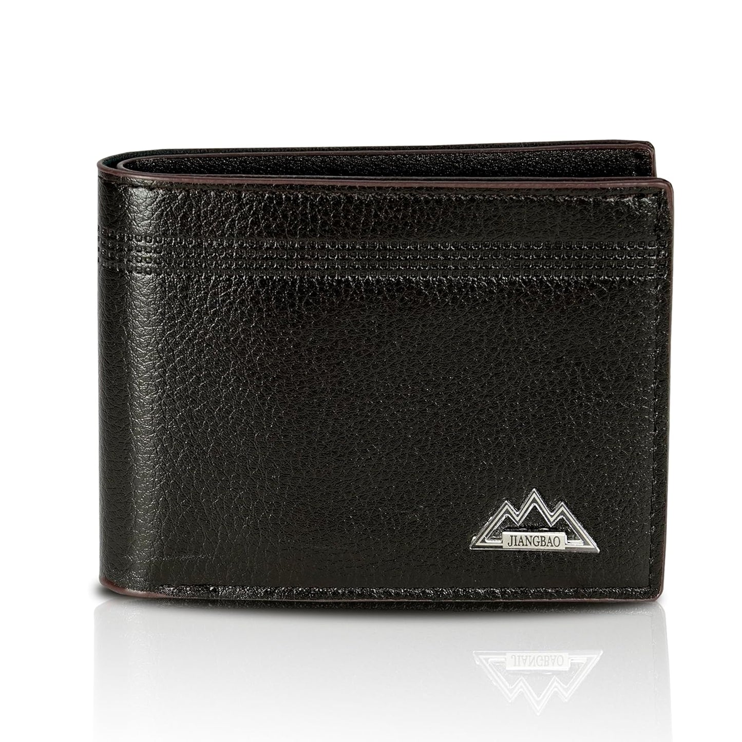 Storite Leather Wallet for Men Lightweight Wallet with SIM Card Slot & ID Window for Office Travel & Daily Use(Dark Brown - 11.5 x 9 Cm)