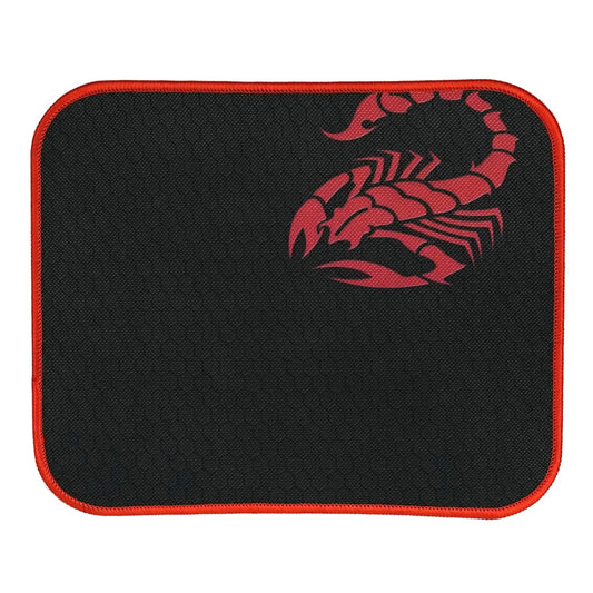 Storite Scorpio Print (290mm x 240mm x 2mm) Speed Type Mouse Pad with Antifray Stitched Embroidery Edges, Non-Slip Rubber Base Mousepad for Laptop/Computer PC & Home (Black with Red Border)