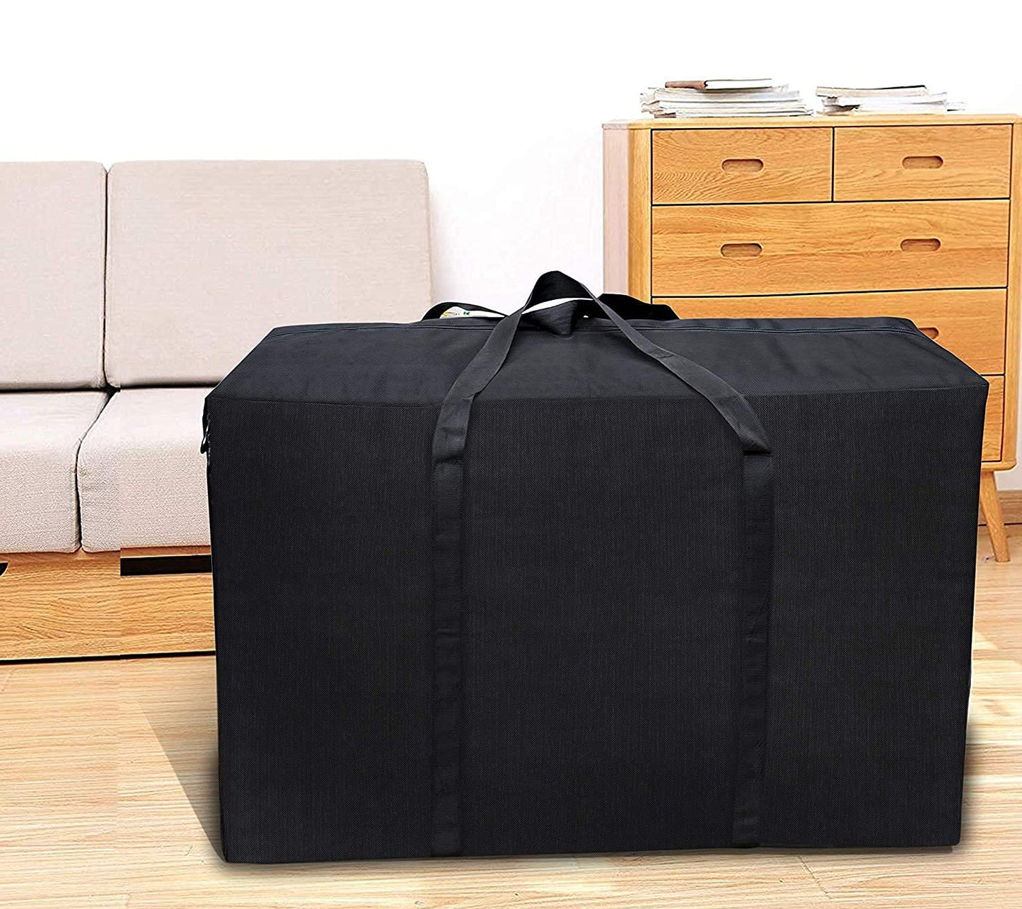 Storite 1680D Nylon Extra Large Storage Bag – Multi-Purpose Organizer with Zipper & Handles - Black
