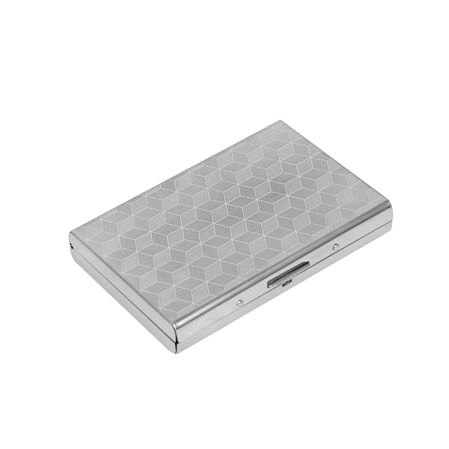 Storite Compact RFID Metal Wallet - 10 Card Slots, Silver