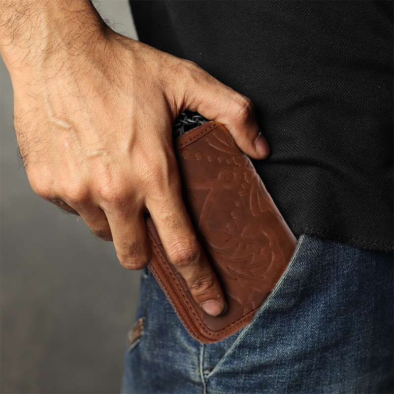 Storite 9-Slot Zippered Credit/Debit Card Holder & Money Wallet