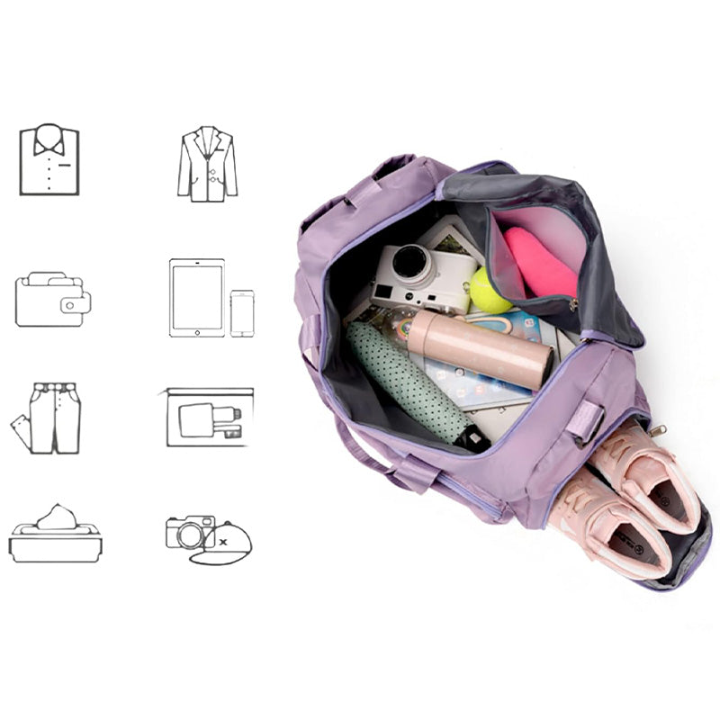 Storite Nylon 44 CMS Travel Duffle Bag - Purple