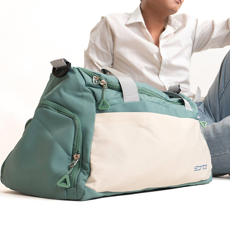 Storite Nylon 51 cms Imported Travel Duffle Bag Green/white