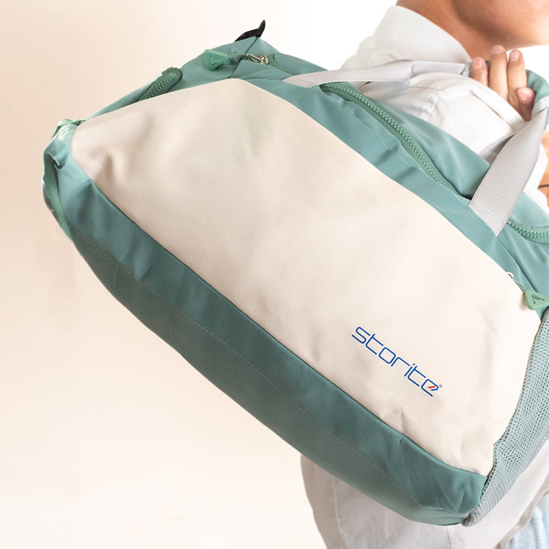 Storite Nylon 51 cms Imported Travel Duffle Bag Green/white