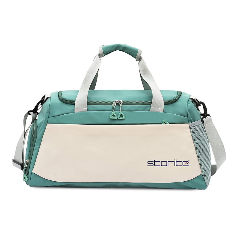 Storite Nylon 51 cms Imported Travel Duffle Bag Green/white