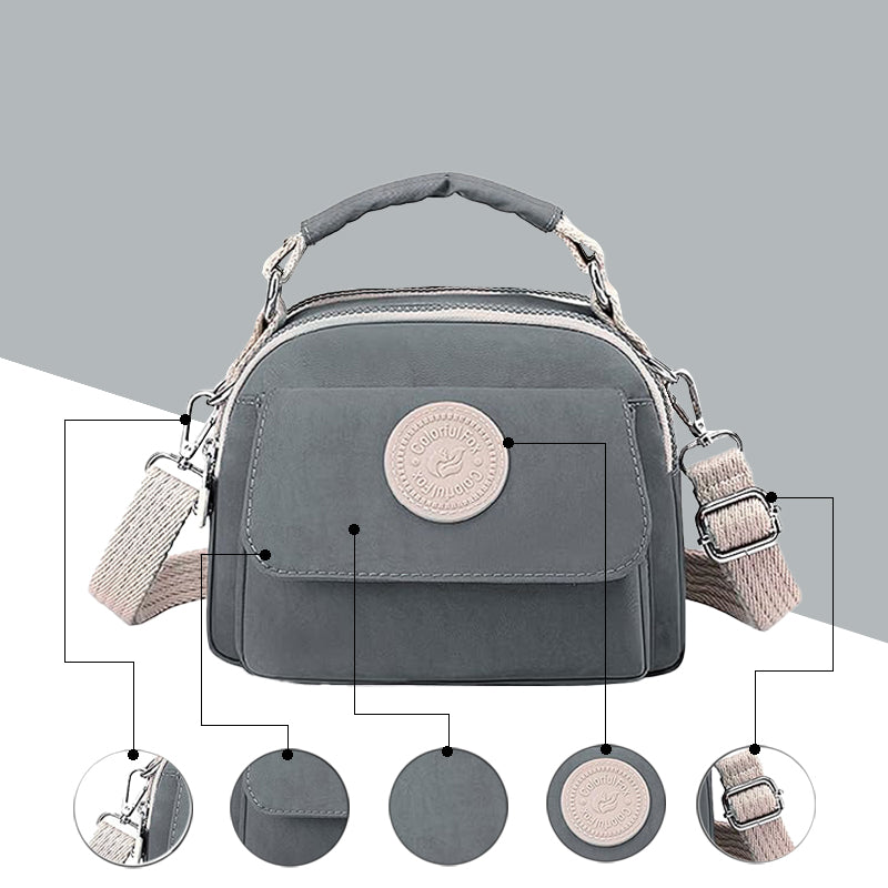 Storite Women's Stylish Lightweight Sling Bag with Padded Pocket & Adjustable Strap - 21x10x17cm