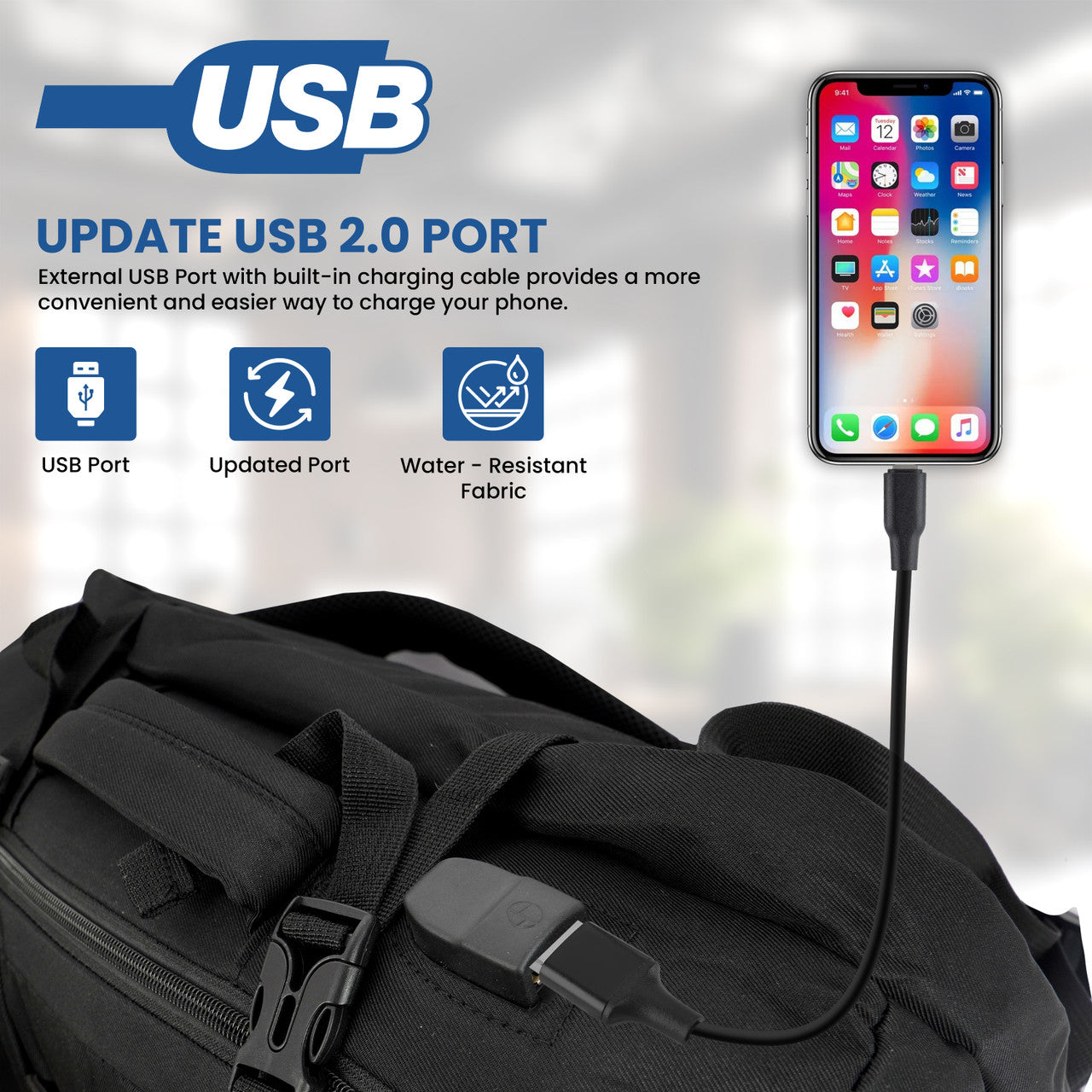 Storite 14.21 L Laptop Backpack Weekender Travel Laptop Backpack. Anti Theft Pocket, with USB Charging Port (Black)