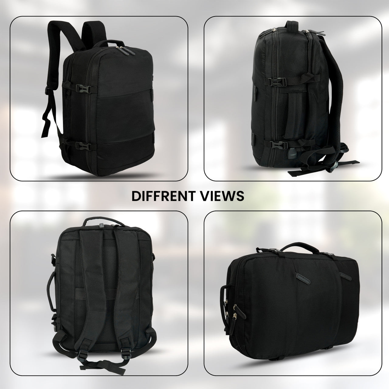 Storite 14.21 L Laptop Backpack Weekender Travel Laptop Backpack. Anti Theft Pocket, with USB Charging Port (Black)
