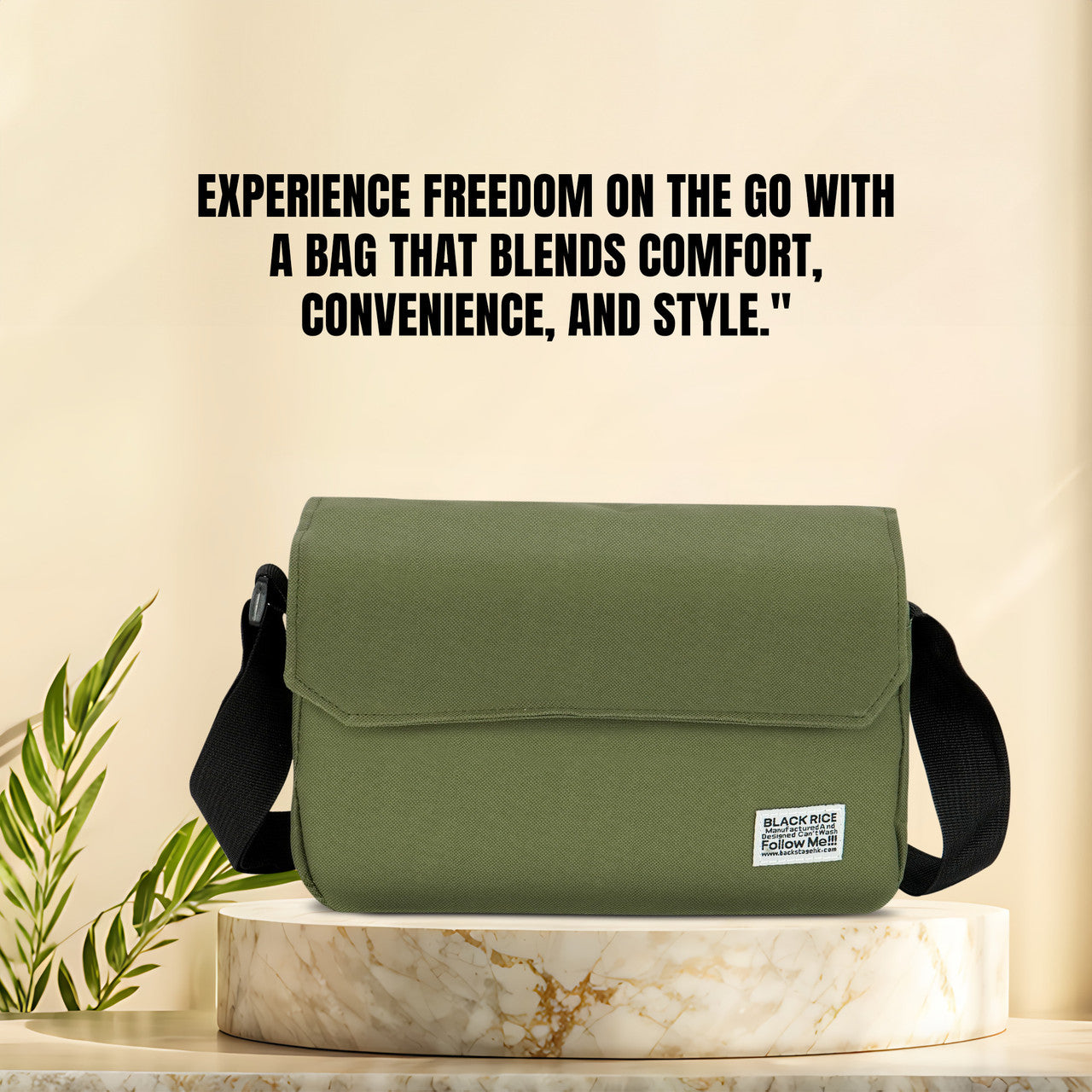 Storite Green Men & Women Sling Bag One Side Shoulder Bag Office Messenger Bag, Sling Cross Body Bag for Men & Women