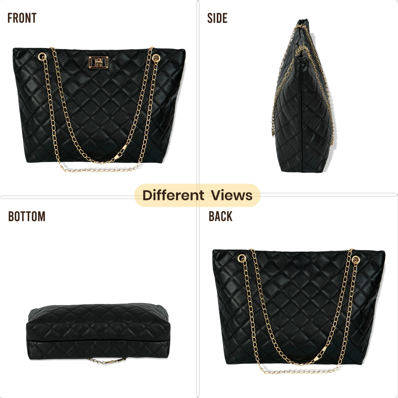 Storite Women Black Handbag