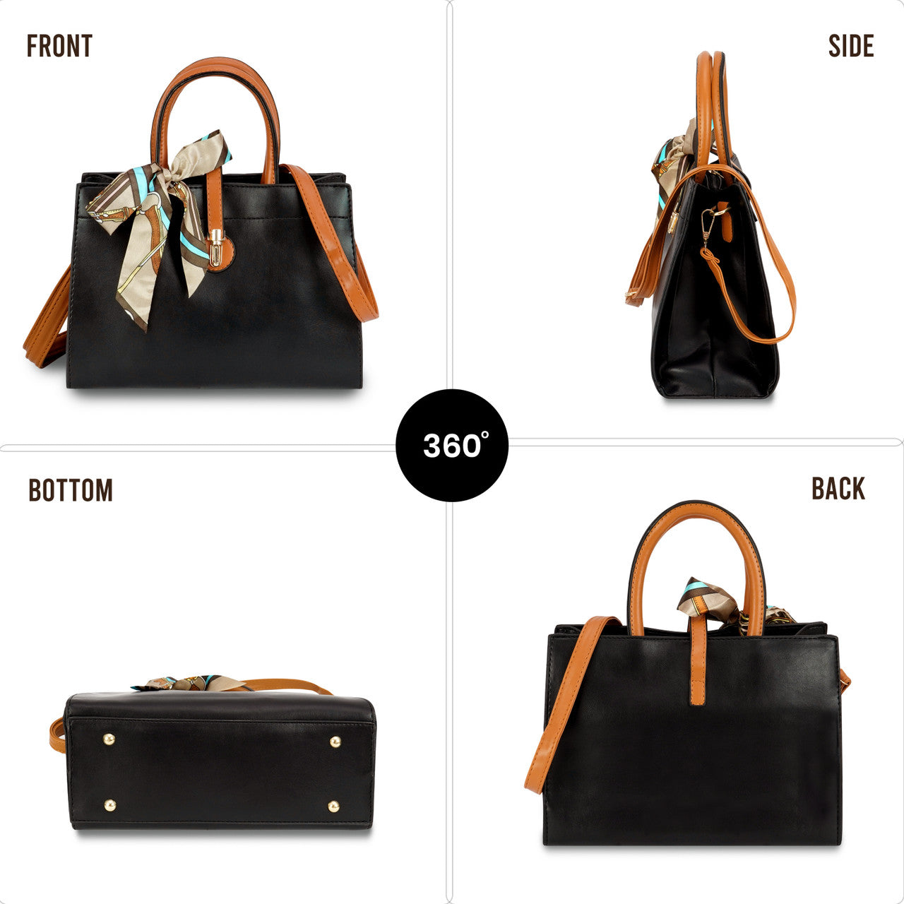 Storite Women Black Handbag