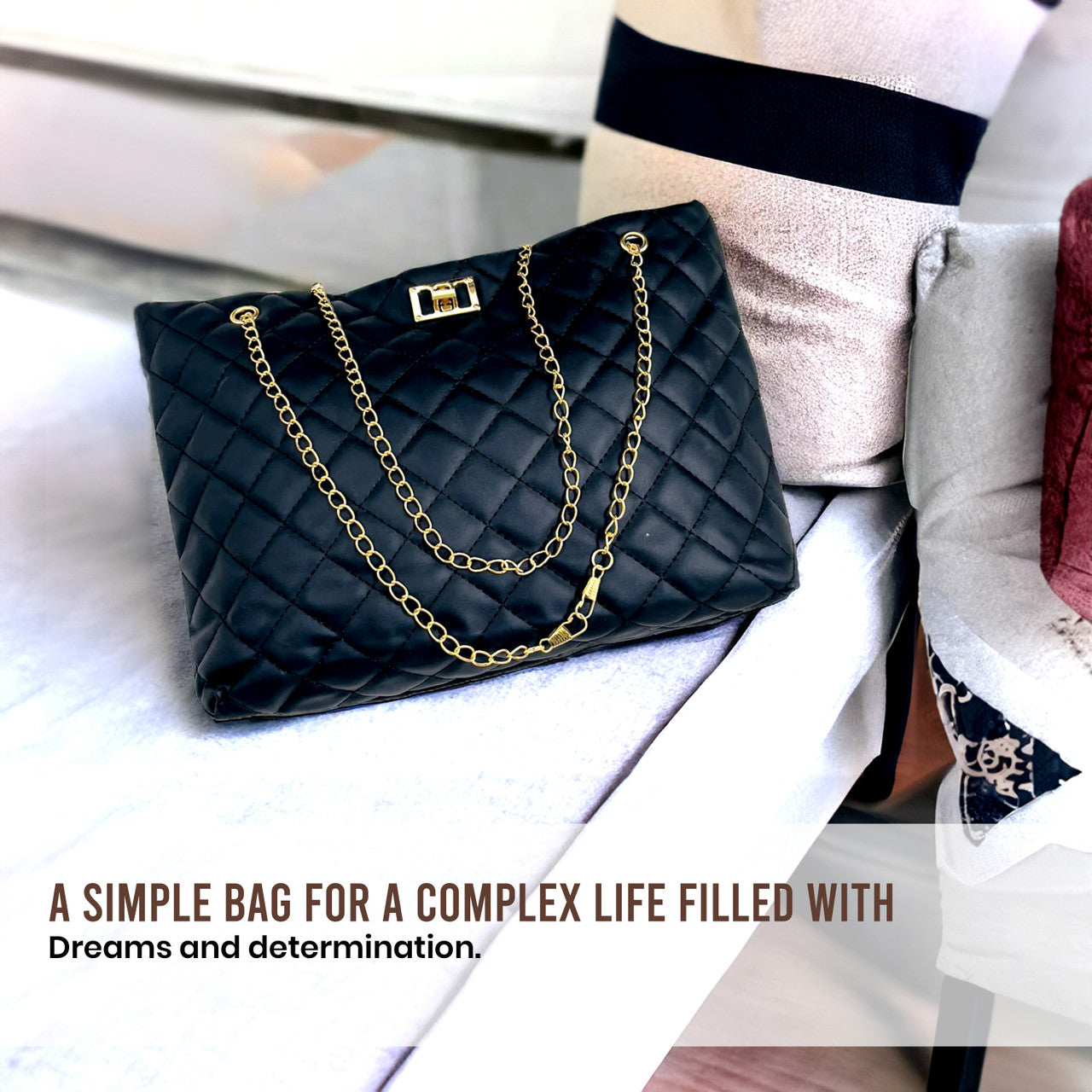 Storite Women Black Handbag